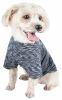 Pet Life Active 'Warf Speed' Heathered Ultra-Stretch Sporty Performance Dog T-Shirt - Black - X-Small