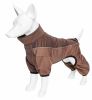 Pet Life Active 'Chase Pacer' Heathered Performance 4-Way Stretch Two-Toned Full Body Warm Up - Brown - Small