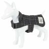 Touchdog 2-In-1 Windowpane Plaided Dog Jacket With Matching Reversible Dog Mat - Grey - X-Large