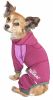 Dog Helios 'Namastail' Lightweight 4-Way Stretch Breathable Full Bodied Performance Yoga Dog Hoodie Tracksuit - Pink - Small