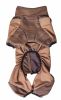 Pet Life Active 'Chase Pacer' Heathered Performance 4-Way Stretch Two-Toned Full Body Warm Up - Brown - Small