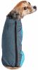 Pet Life Active 'Chase Pacer' Heathered Performance 4-Way Stretch Two-Toned Full Body Warm Up - Blue - Small