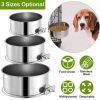 Hanging Food Bowl Detachable Pet Cage Food Water Bowl  - As pic show - M