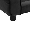 Dog Sofa Black 28.3"x17.7"x11.8" Plush - Black
