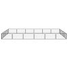 20-Panel Dog Playpen Black 39.4"x19.7" Powder-coated Steel - Black