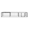 8-Panel Dog Playpen Black 39.4"x19.7" Powder-coated Steel - Black