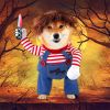 Pet Deadly Doll Costume Chucky Dog Cosplay Halloween Christmas Party Clothes for Dogs - XL