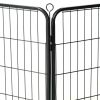 Dog Playpen 16 Panels Steel 31.5"x23.6" Black - Black