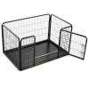 Puppy Playpen Steel 48.4"x30.5"x29.3" - Black