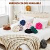 Soft Knot Ball Pillows Throw Knotted Handmade Round Plush Pillow - white - 35CM