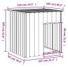 Dog House with Roof Anthracite 43.3"x40.6"x42.9" Galvanized Steel - Anthracite