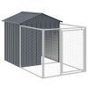 Dog House with Roof Anthracite 46.1"x239.8"x48.4" Galvanized Steel - Anthracite
