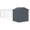 Dog House with Roof Anthracite 46.1"x159.4"x48.4" Galvanized Steel - Anthracite