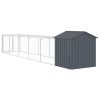 Dog House with Roof Anthracite 46.1"x239.8"x48.4" Galvanized Steel - Anthracite