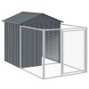 Dog House with Roof Anthracite 46.1"x320.1"x48.4" Galvanized Steel - Anthracite