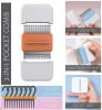 Pet Life 'Zipocket' 2-in-1 Underake and Stainless Steel Travel Grooming Pet Comb - Blue