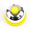 Pet training bell dog paw print bell ringer pet trainer cat bell ringer - Yellow background [silver]
