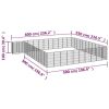 46-Panel Dog Playpen Black 19.7"x39.4" Powder-coated Steel - Black