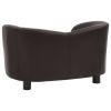 Dog Sofa Brown 26.4"x16.1"x15.4" Faux Leather - Brown