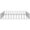 40-Panel Dog Playpen Black 19.7"x39.4" Powder-coated Steel