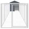 Dog House with Roof Anthracite 46.1"x239.8"x48.4" Galvanized Steel - Anthracite