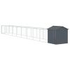 Dog House with Roof Anthracite 46.1"x400.4"x48.4" Galvanized Steel - Anthracite