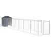 Dog House with Roof Anthracite 46.1"x320.1"x48.4" Galvanized Steel - Anthracite