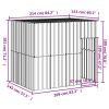 Dog House with Roof Light Gray 84.3"x60.2"x71.3" Galvanized Steel - Gray