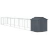 Dog House with Roof Anthracite 46.1"x320.1"x48.4" Galvanized Steel - Anthracite
