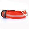 Pet Dog Nylon Safety Collar LED Light Puppy Necklace Dog Accessories - red