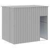 Dog House with Roof Light Gray 84.3"x60.2"x71.3" Galvanized Steel - Gray
