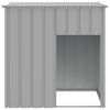 Dog House with Roof Light Gray 43.3"x40.6"x42.9" Galvanized Steel - Gray
