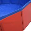 Foldable Dog Swimming Pool Red 47.2"x11.8" PVC - Red