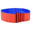 Foldable Dog Swimming Pool Red 118.1"x15.7" PVC - Red