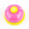 Pet training bell dog paw print bell ringer pet trainer cat bell ringer - Yellow background [pink]