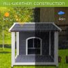 Outdoor Wooden Dog House, Waterproof Dog Cage, Windproof and Warm Dog Kennel, Dog Crates for Medium Dogs Pets Animals Easy to Assemble - as Pic