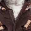 Designer Patterned Suede Argyle Sweater Pet Jacket - Small