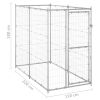Outdoor Dog Kennel Galvanized Steel 43.3"x86.6"x70.9" - Silver