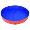 Foldable Dog Swimming Pool Red 78.7"x11.8" PVC - Red