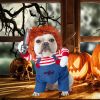 Pet Deadly Doll Costume Chucky Dog Cosplay Halloween Christmas Party Clothes for Dogs - XL