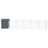 Dog House with Roof Anthracite 46.1"x239.8"x48.4" Galvanized Steel - Anthracite