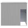 Dog House with Roof Light Gray 84.3"x60.2"x71.3" Galvanized Steel - Gray