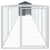 Dog House with Roof Anthracite 46.1"x320.1"x48.4" Galvanized Steel - Anthracite