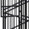 Outdoor Dog Kennel with Roof Steel 39.7 ft¬≤ - Black
