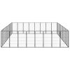 36-Panel Dog Playpen Black 19.7"x39.4" Powder-coated Steel - Black