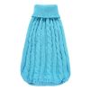 Dog Sweater Warm Pet Sweater Dog Sweaters for Small Dogs Medium Dogs Large Dogs Cute Knitted Classic Clothes Coat for Dog Puppy - Small - BLUE