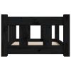 Dog Bed Black 21.9"x17.9"x11" Solid Wood Pine - Black