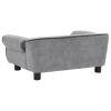 Dog Sofa Gray 28.3"x17.7"x11.8" Plush - Grey