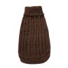 Dog Sweater Warm Pet Sweater Dog Sweaters for Small Dogs Medium Dogs Large Dogs Cute Knitted Classic Clothes Coat for Dog Puppy - X-Small - BROWN