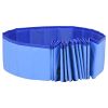Foldable Dog Swimming Pool Blue 118.1"x15.7" PVC - Blue